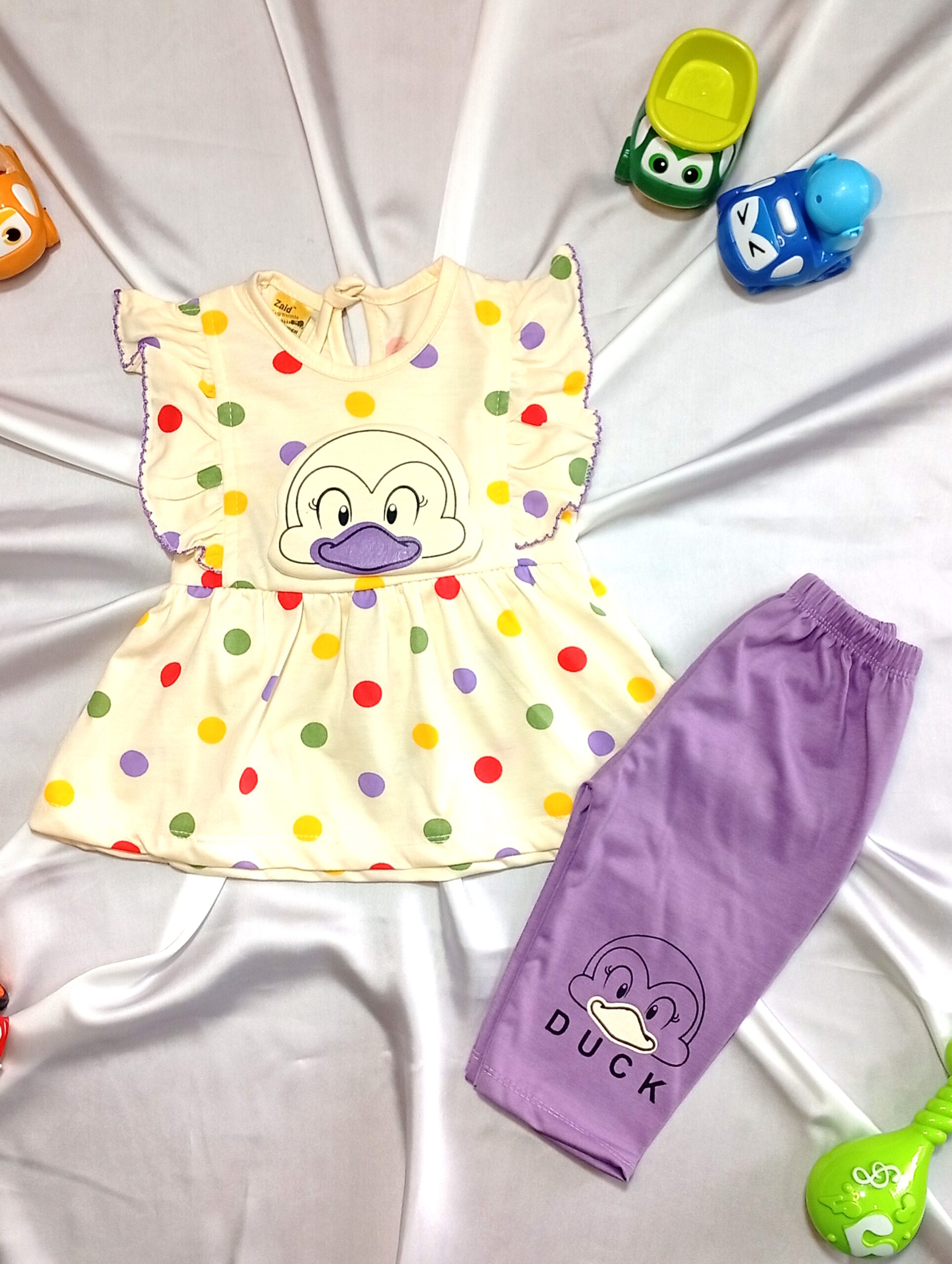 Duck Print 2-Piece Summer Set for Baby Girls (0–6M) - Image 8