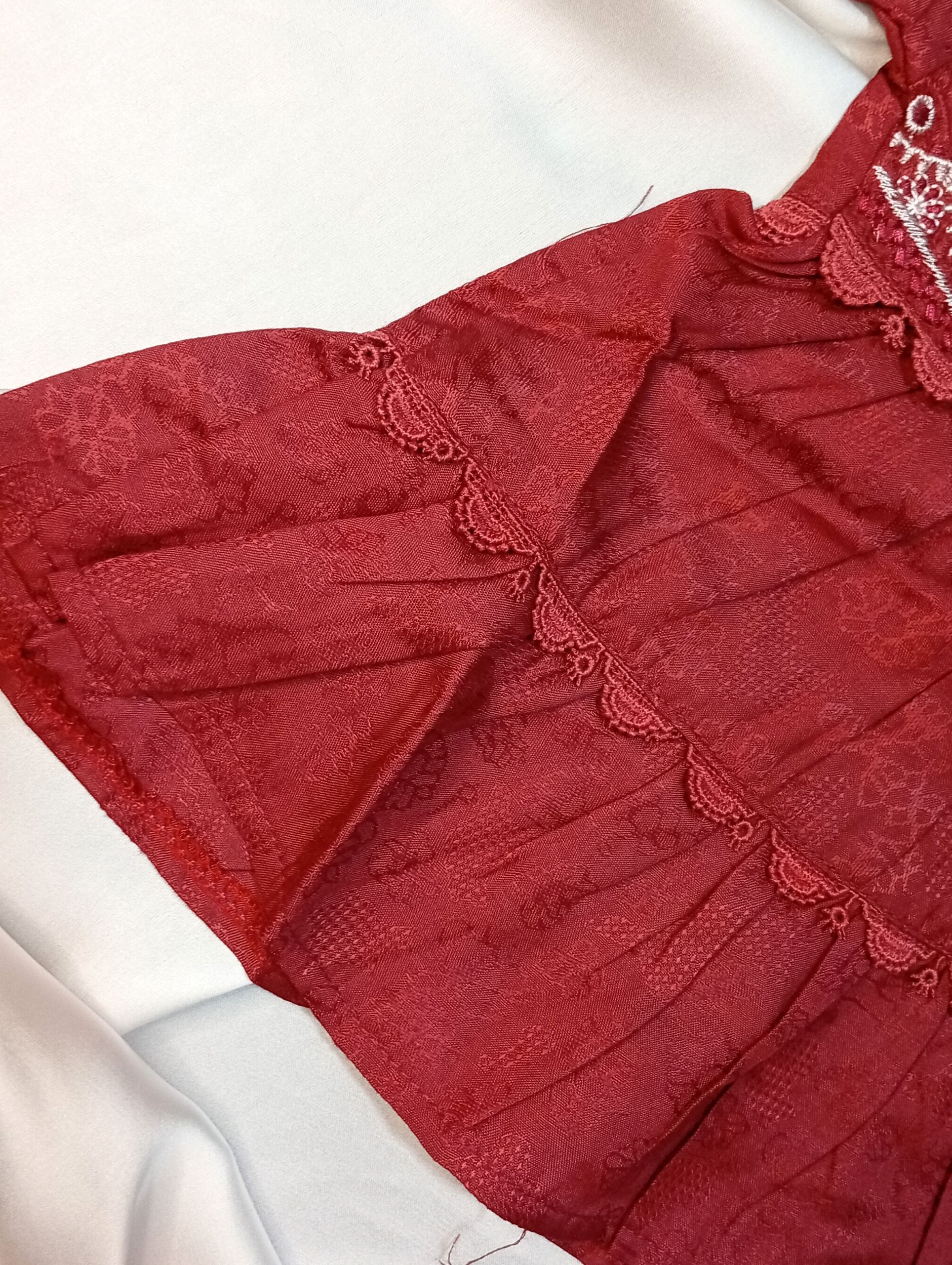 Cotton Embroidered 2-Piece Summer Frock Set for Girls - Image 4