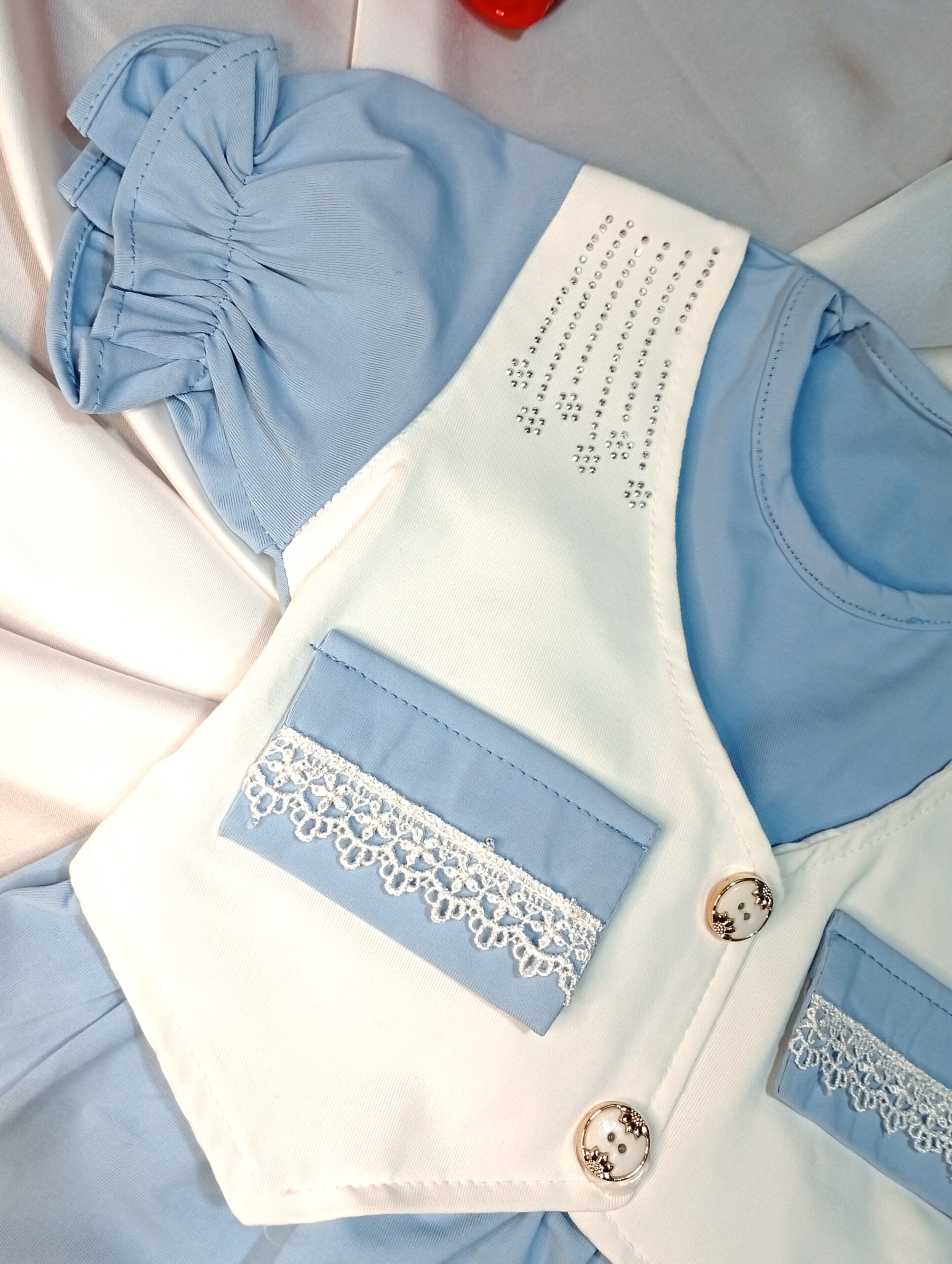 Korean Style 2-Piece Frock Set for Girls - Image 5