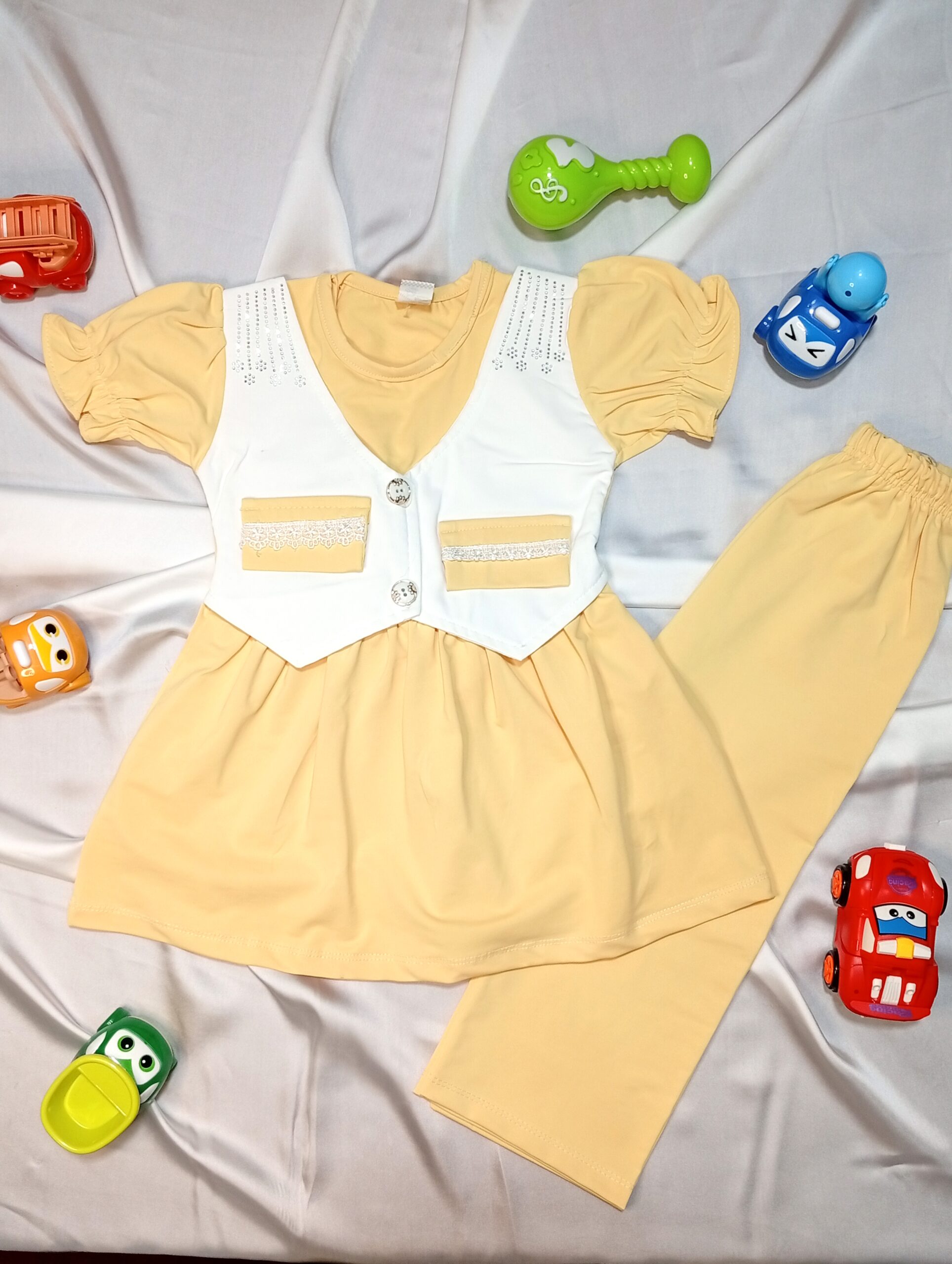 Korean Style 2-Piece Frock Set for Girls - Image 7