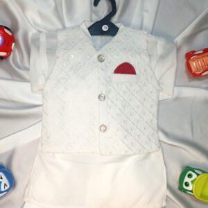 Summer Embroidered Suit with Waistcoat for Boys