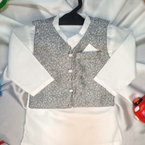 Festive 3-Pc Shalwar Kameez Waistcoat Set for Boys