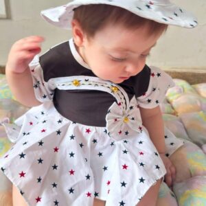 Star Cotton 3-Pc Summer Dress for Girls