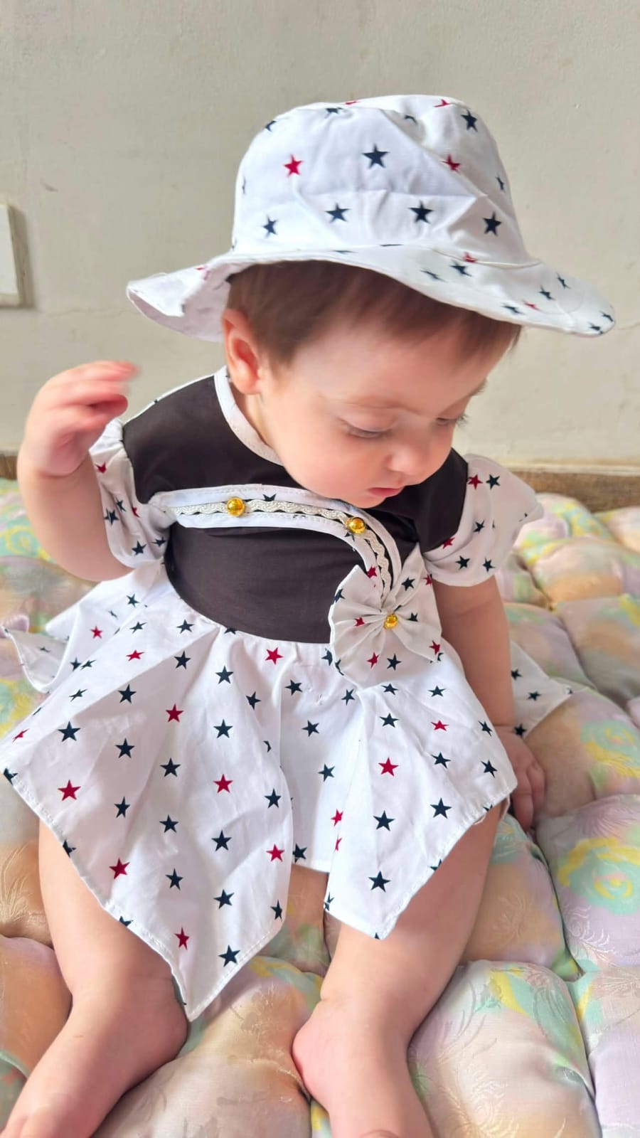 Star Cotton 3-Pc Summer Dress for Girls