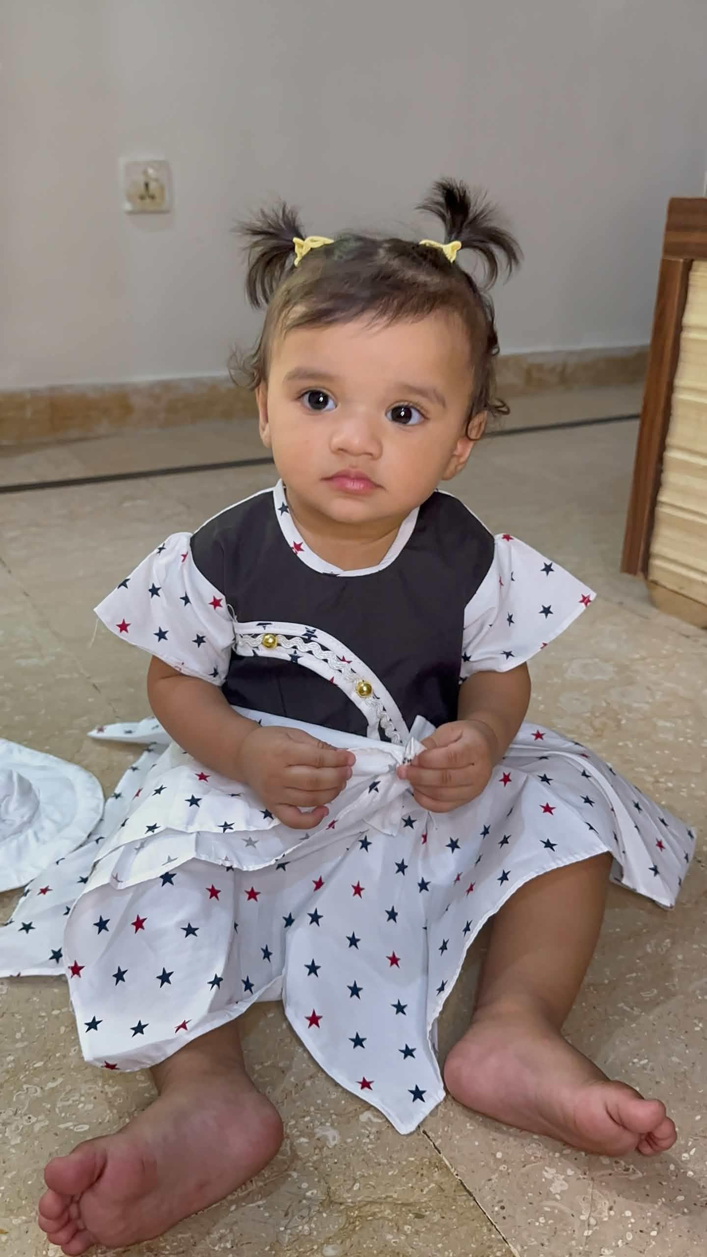 Star Cotton 3-Pc Summer Dress for Girls
