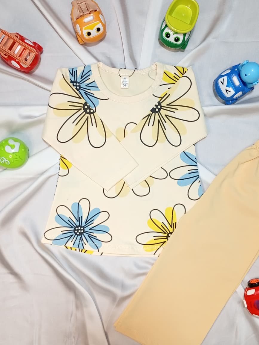 Girls Lightweight Jersey 2-Piece Trousers & Shirt Set - Image 3