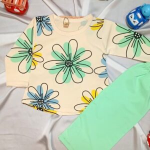 Girls Lightweight Jersey 2-Piece Trousers & Shirt Set