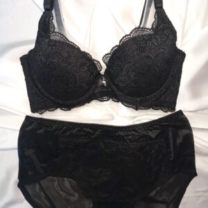 Plus Size Underwired Double Padded Bra & Panty Lingerie Sets