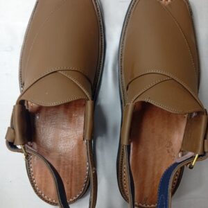 Camel Colored Hand Made Leather Charsadda Chappal