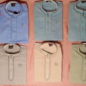 Summer Embroidered Kurta Pajama Set for Boys